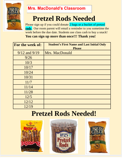 MacDonald pretzel sign up